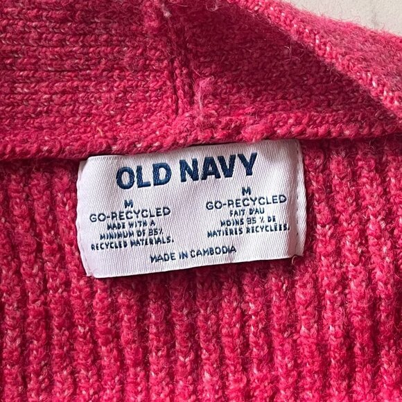 Old Navy Cozy Button-Up Pink Cardigan Sweater - Size M - Picture 5 of 11